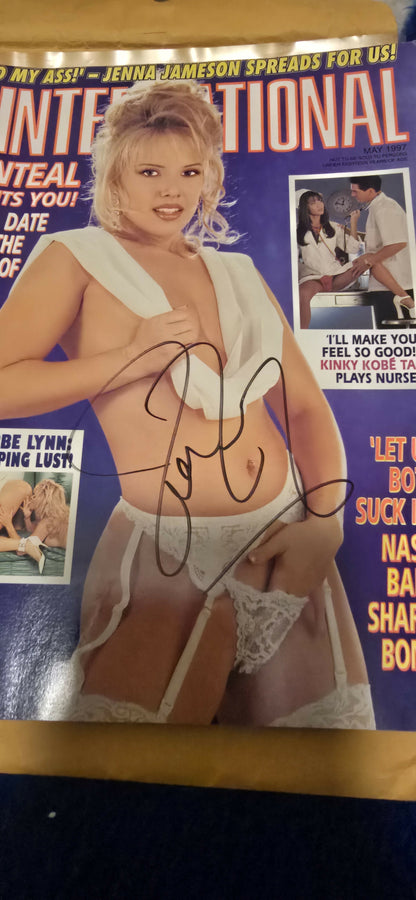 Club International May 1997 - Jenteal Cover & Hand-Signed Autograph - Jenna Jameson "Do My Ass!" - Vintage 90s Adult Magazine