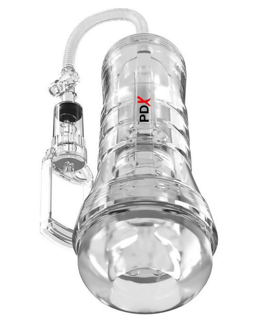 Pdx Elite Viewtube Vac XXL Pump See-Thru Ez-Grip Pump Stroker - Clear