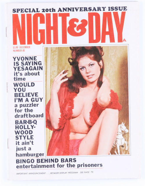 NIGHT AND DAY December 1970 No. 85 20th Anniversarry Issue Vintage Softcore Adult Magazine *Good*