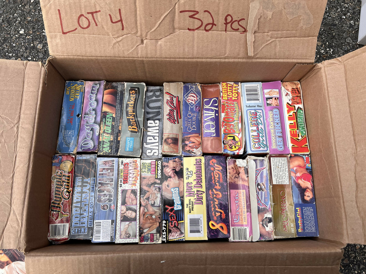 Lot of 32 Vintage Adult Big Box VHS Tapes (4)