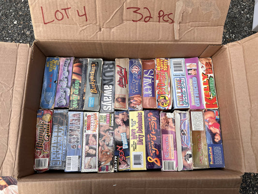 Lot of 32 Vintage Adult Big Box VHS Tapes (4)