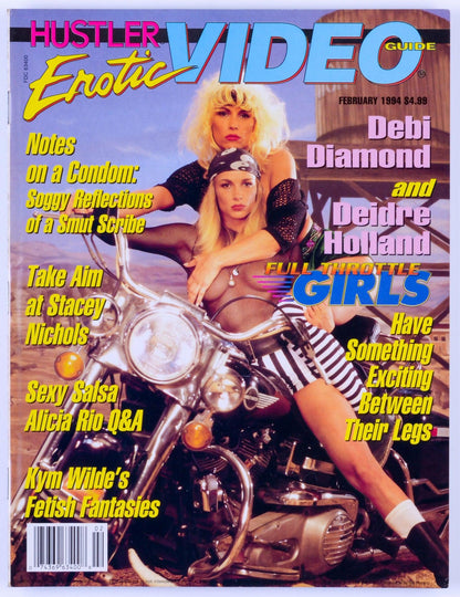 HUSTLER Erotic VIDEO GUIDE Vintage Softcore Adult Magazine Vol. 9 No. 1 February 1994 - Debi Diamond, Deidre Holland, Stacey Nichols, Alicia Rio, Kym Wilde - XXX Marketplace