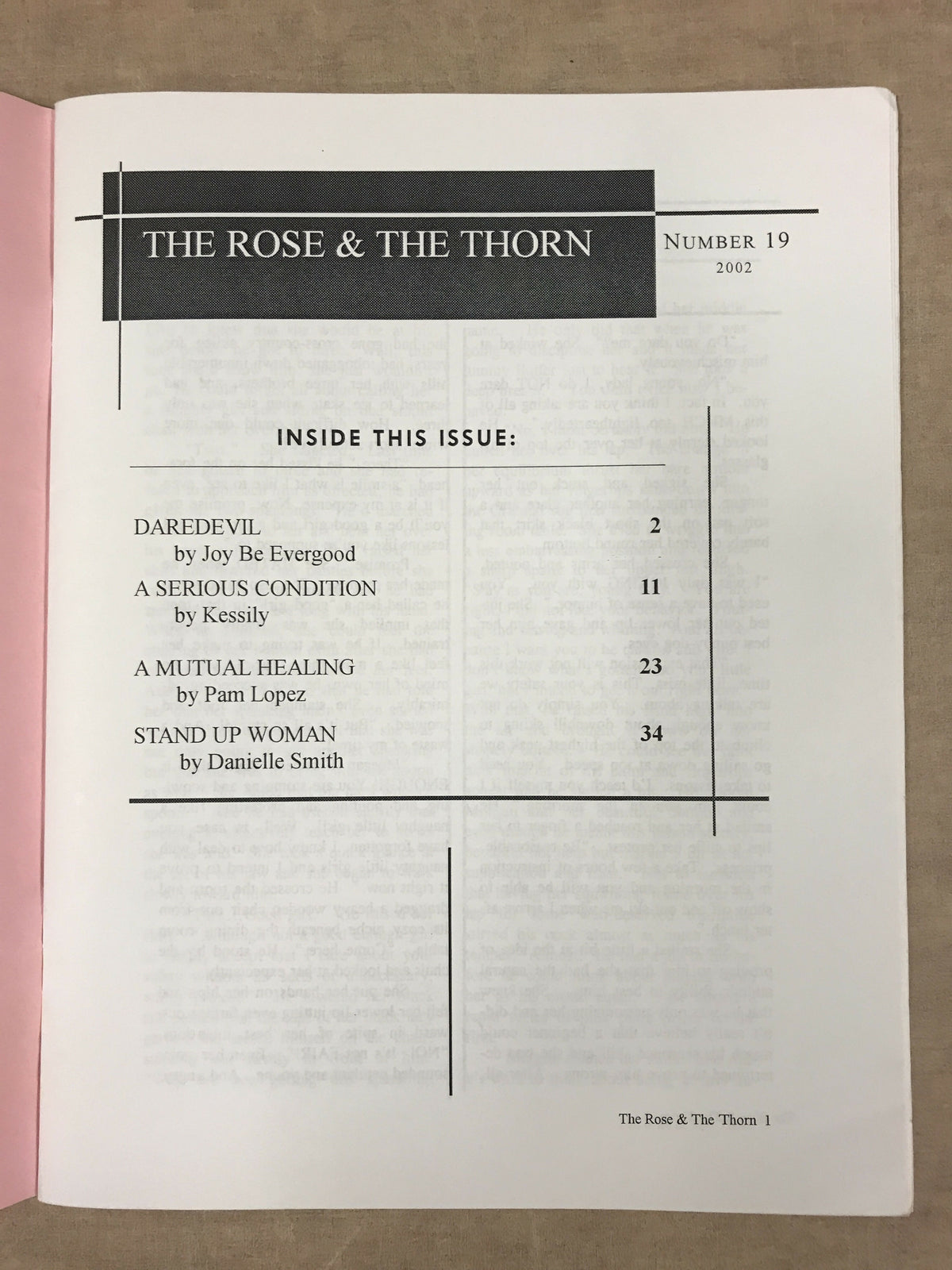 The Rose and Thorn #19, Vintage Female Spanking Magazine 2002
