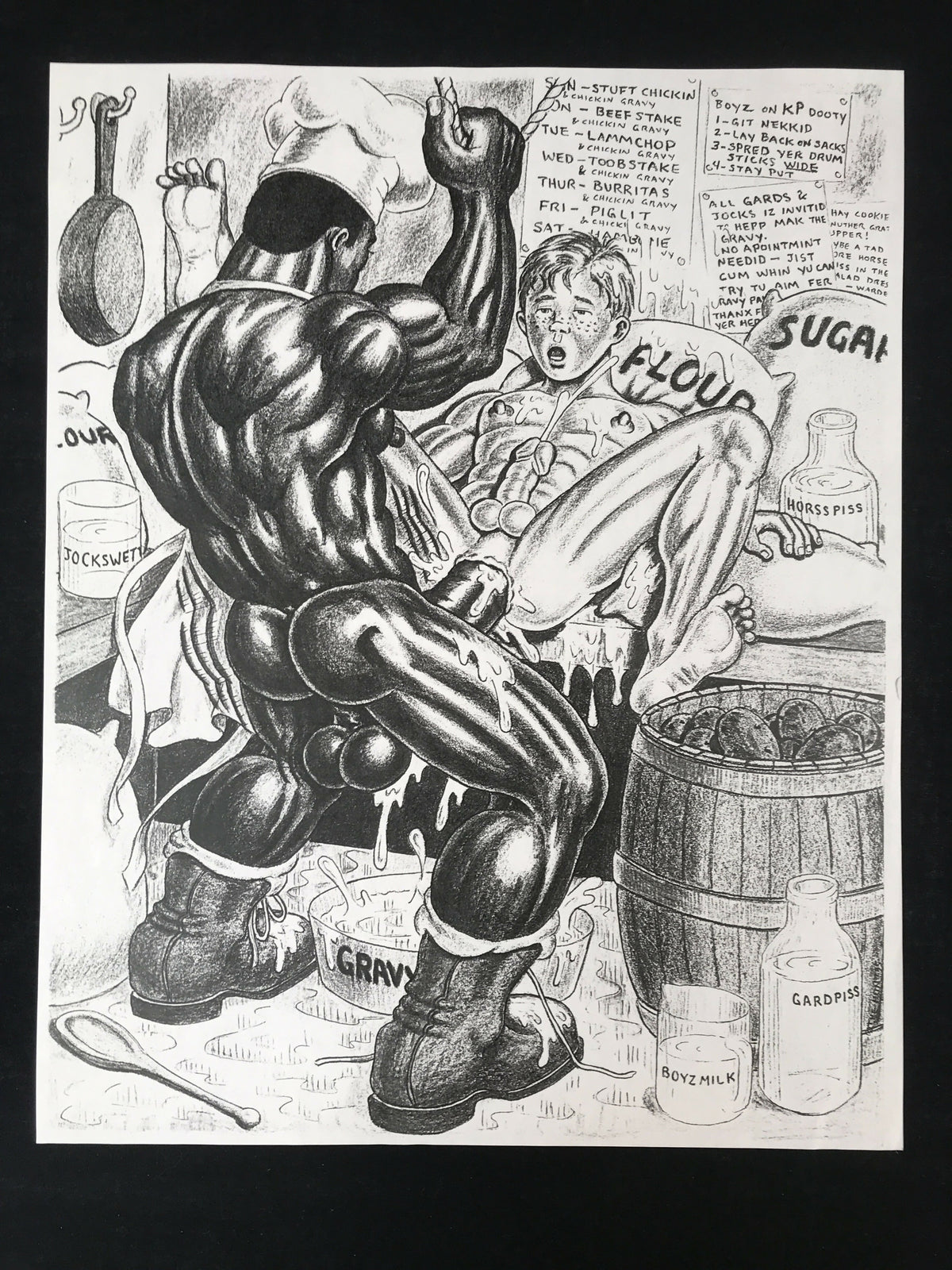 Poster/Print by The HUN - Bill Schmeling 1995 BBC Chef Fucks boy
