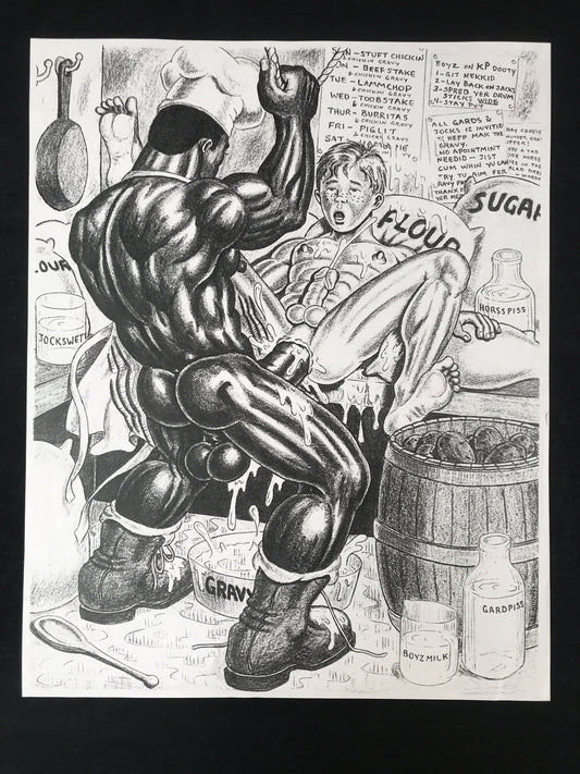 Poster/Print by The HUN - Bill Schmeling 1995 BBC Chef Fucks boy