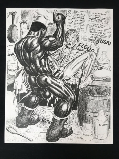 Poster/Print by The HUN - Bill Schmeling 1995 BBC Chef Fucks boy