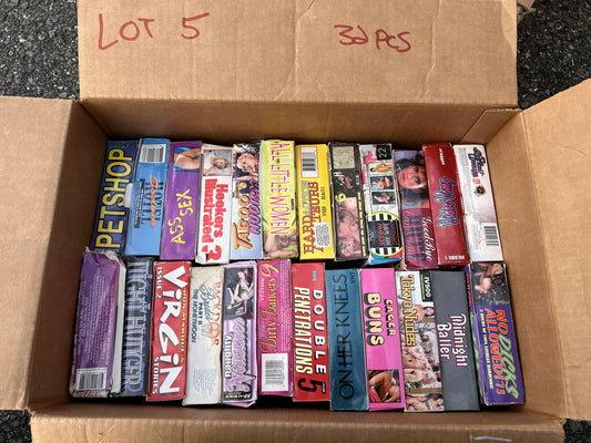 Lot of 32 Vintage Adult Big Box VHS Tapes (5)