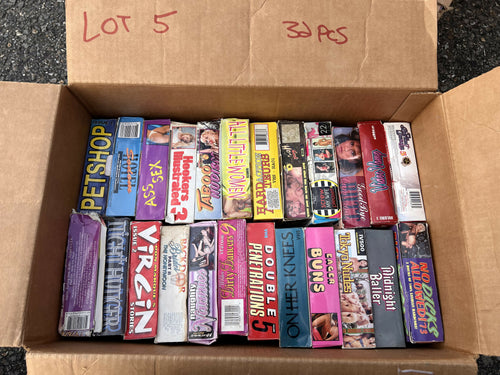 Lot of 32 Vintage Adult Big Box VHS Tapes (5)