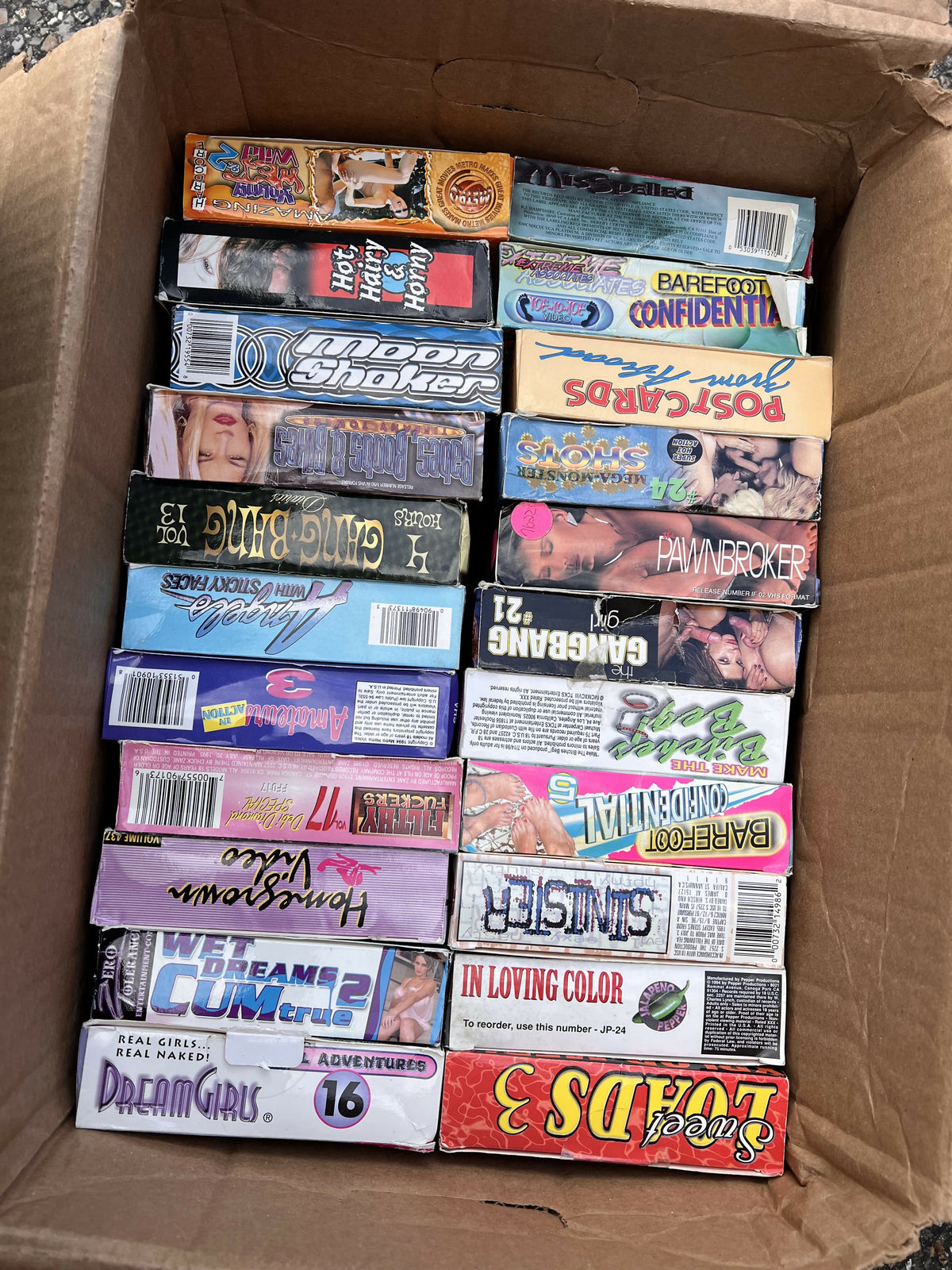 Lot of 25 Vintage Adult Big Box VHS Tapes (3)