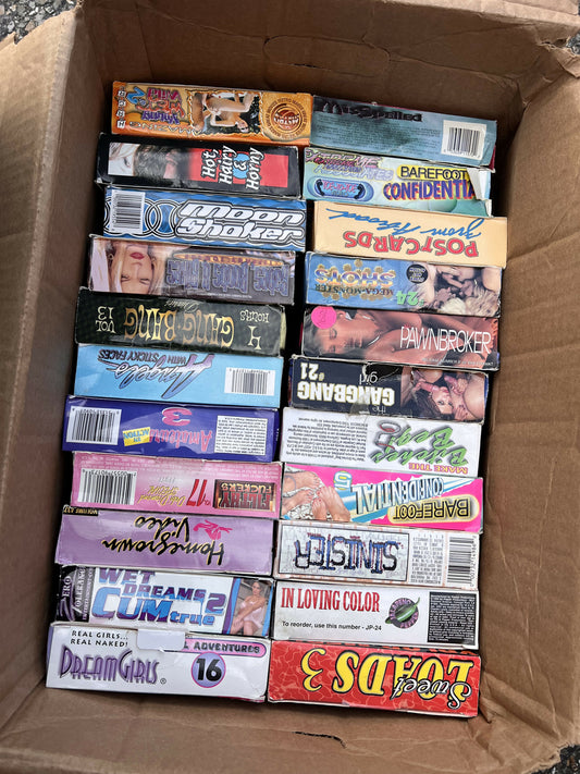 Lot of 25 Vintage Adult Big Box VHS Tapes (3)
