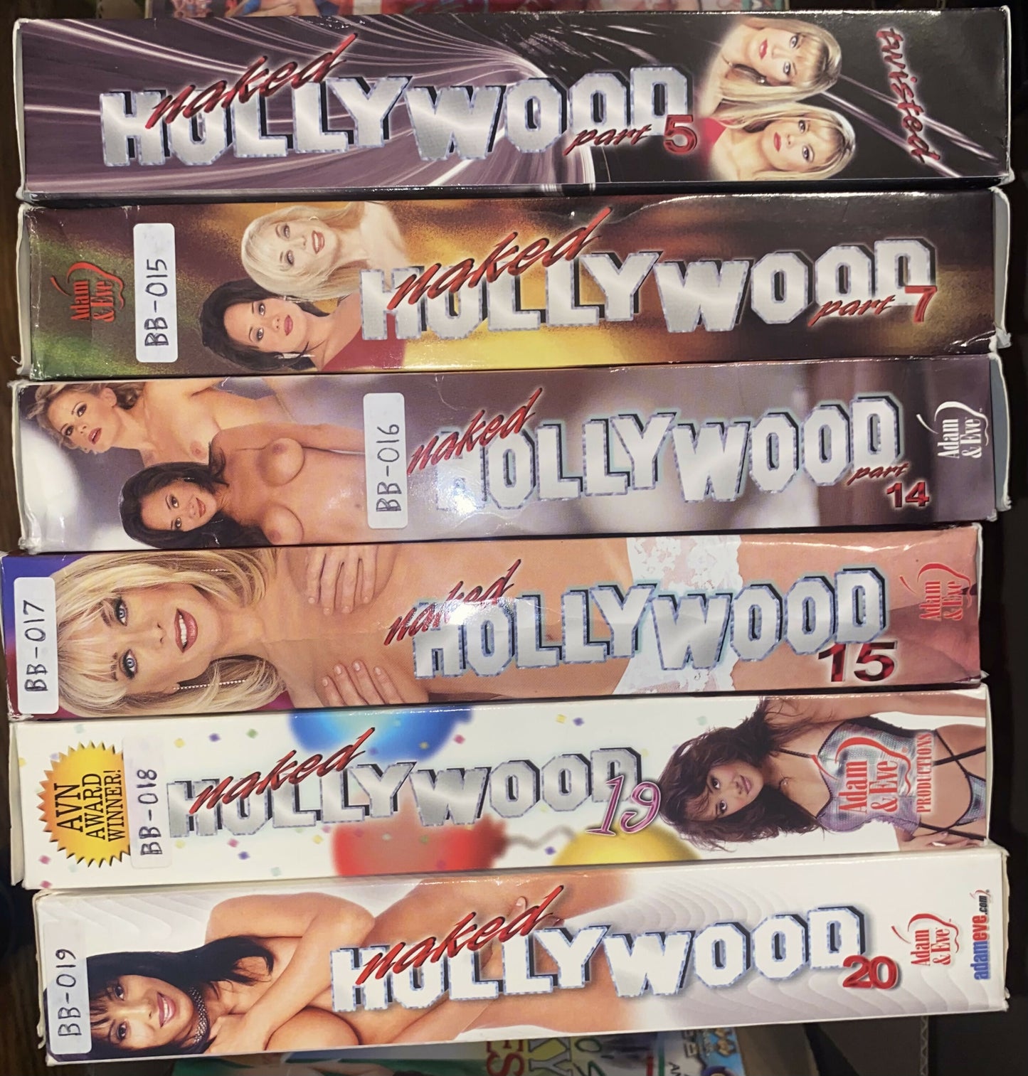 Lot of 6 Naked Hollywood VHS