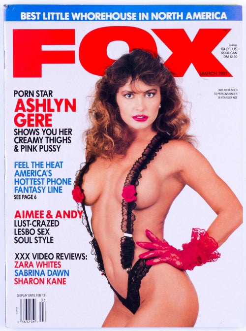 FOX Vintage Softcore Adult Magazine Vol. 8 No. 10 March 1991 - Ashlyn Gere