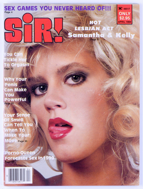 SIR! April 1984 Vol. 39 No. 9 Vintage Softcore Adult Magazine - Trifold Poster