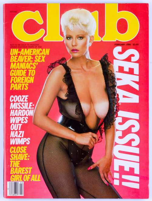 CLUB febraury 1986 Vol. 12 Issue 1 Vintage Softcore Adult Magazine - Seka, China Moll