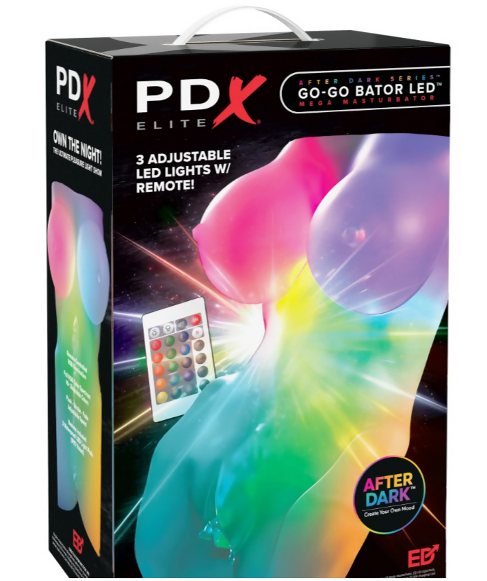 Pdx Elite After Dark Series Go-Go Bator Led Mega Masturbator - Frosted