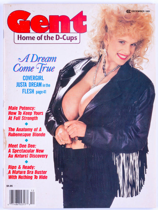Gent December 1991 Vol. 32 No. 12 Big Tits Vintage Softcore Adult Magazine - Justa Dream, Suzie Boobies, Dee Dee, Hot-N-Nasty