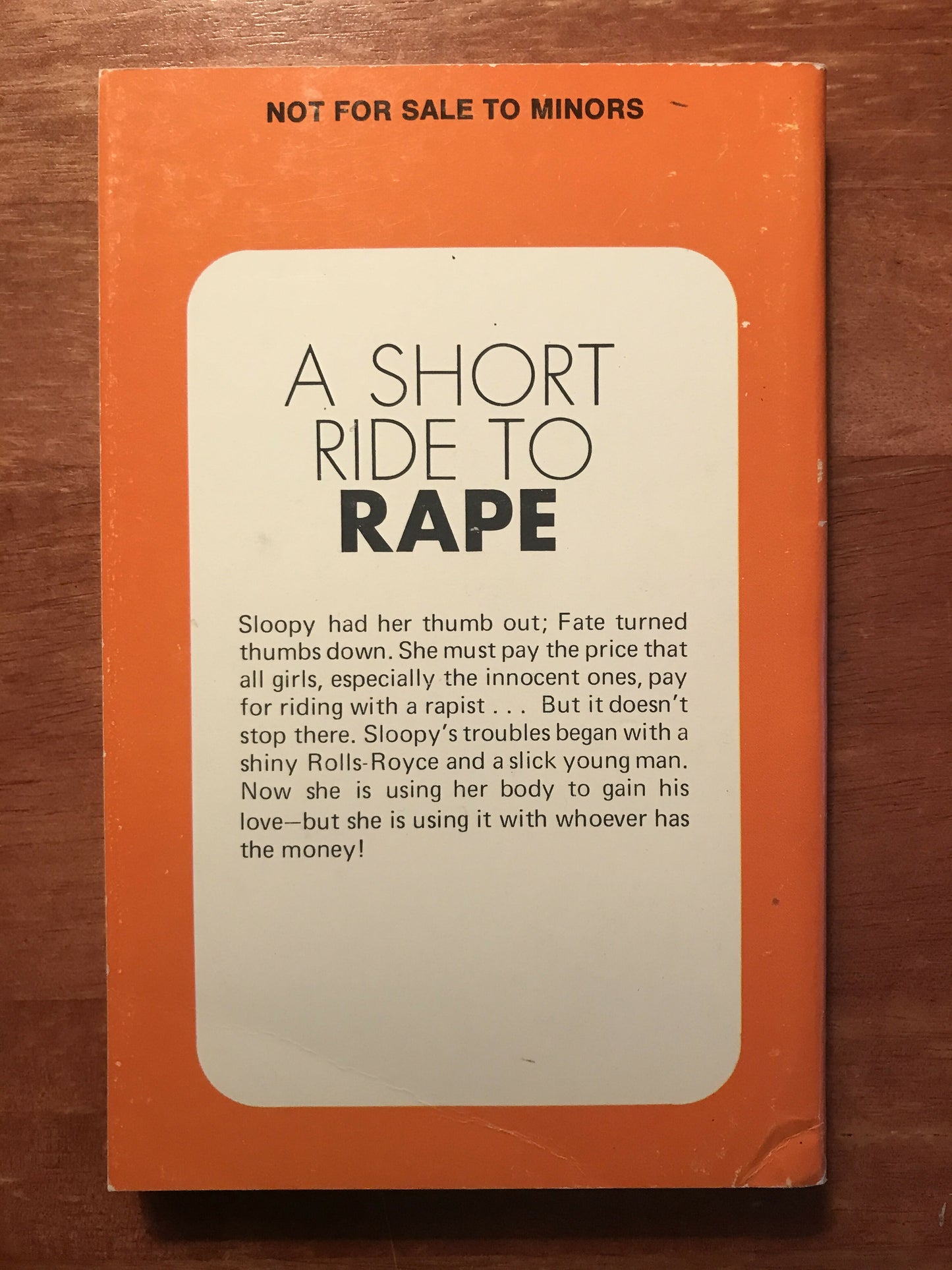 Vintage 1971 Pulp Sleaze Book “A SHORT RIDE TO ROPE" A Greenleaf Classic NK-1950