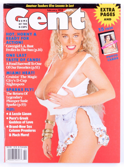 *Rare* Gent February 1994 Vol. 35 No. 2 Big Tits Softcore Vintage Magazine - L.A. Bust, Susie Sparks, Zoryna