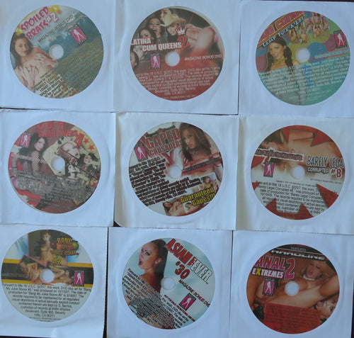 Lot of 9 XXX Hustler Supplemental DVDs - Mid 2000s #1