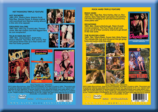 2 DVD Lot - Rock Hard and Hot Rockers Triple Feature Alpha Blue Archives DVDs