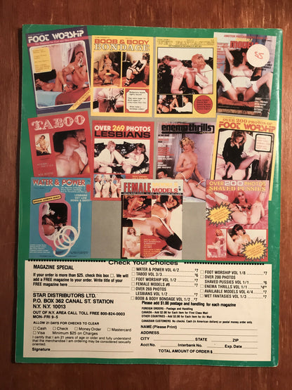 Rare WATER & POWER Vol 4 #4, c.1980 Star Distributors. Enema Water Sports Magazine