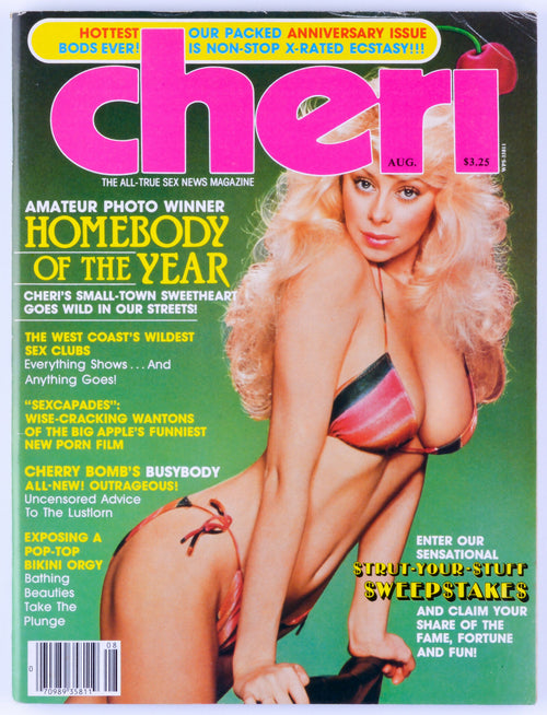 CHERI August 1983 Vol. 8 No. 1 Vintage Softcore Adult Magazine - Fold Out Poster, Mary Ann