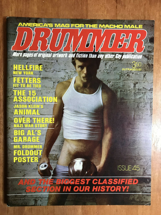 Drummer #45 Gay Men's Leather Magazine 1981 Macho Male Mr Drummer Poster