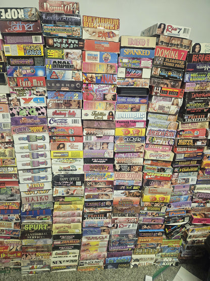 Lot of 50 random adult xxx VHS in great condition from a adult store
