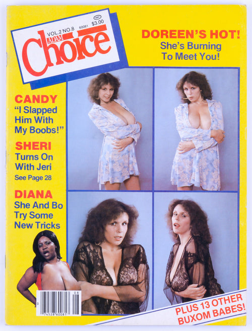 ADAM Choice June 1982 Vol. 2 No.8 Vintage Softcore Magazine - Joyce Gibson, Pandora Peaks, Big Bertha