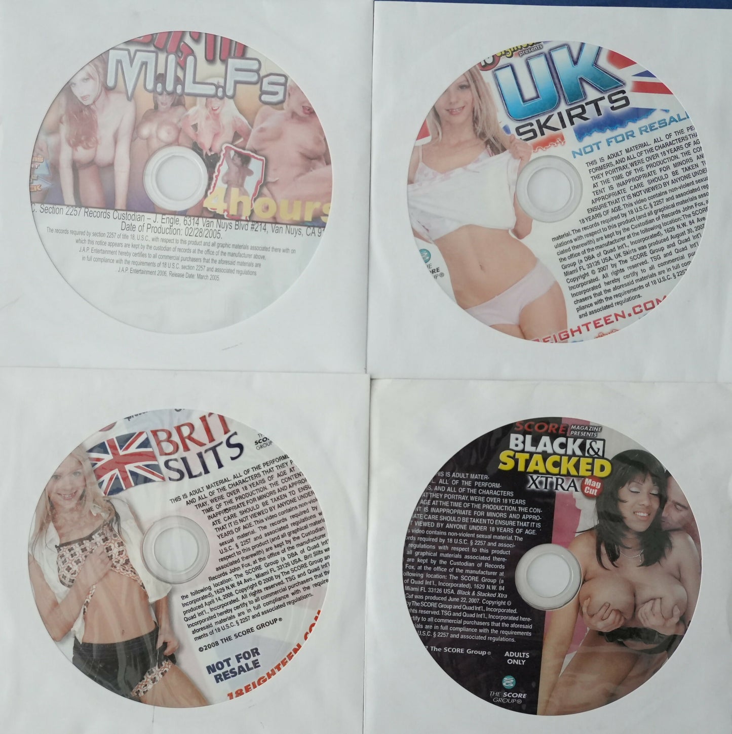 Lot of 16 XXX Supplemental DVD - Early to Mid 2000s - Lot #3