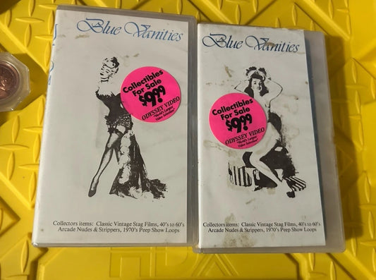 2 Vintage Blue Vanities VHS Tapes Adult Fetsih