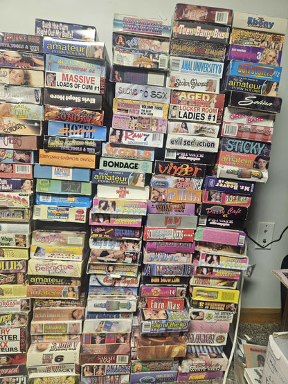Lot of 50 random adult xxx VHS in great condition from a adult store