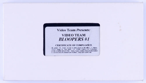 Video Team Presents VIDEO TEAM BLOOPERS #1 VHS Tape 1996