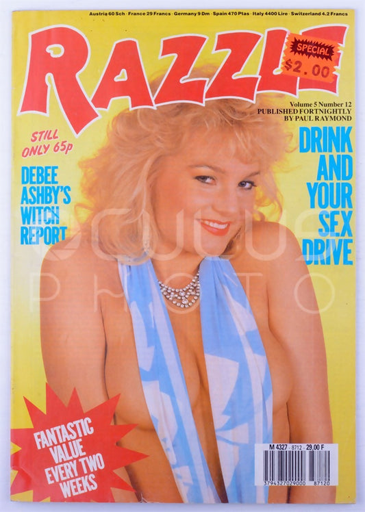 Razzle UK Softcore Vintage Adult Erotic Magazine Vol. 5 No. 12 1987