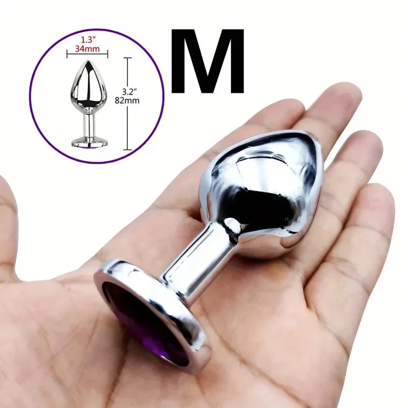 34mm Medium Round Purple Butt Plug