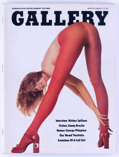 GALLERY March 1974 Vol. 2 No. 3 Softcore Vintage Adult Magazine - Roberta Pedon, Barbo Klingered, Trifold Poster
