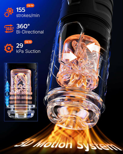 EINSEO Male Masturbator Penis Pump, AI Sync Sex Toys for Men