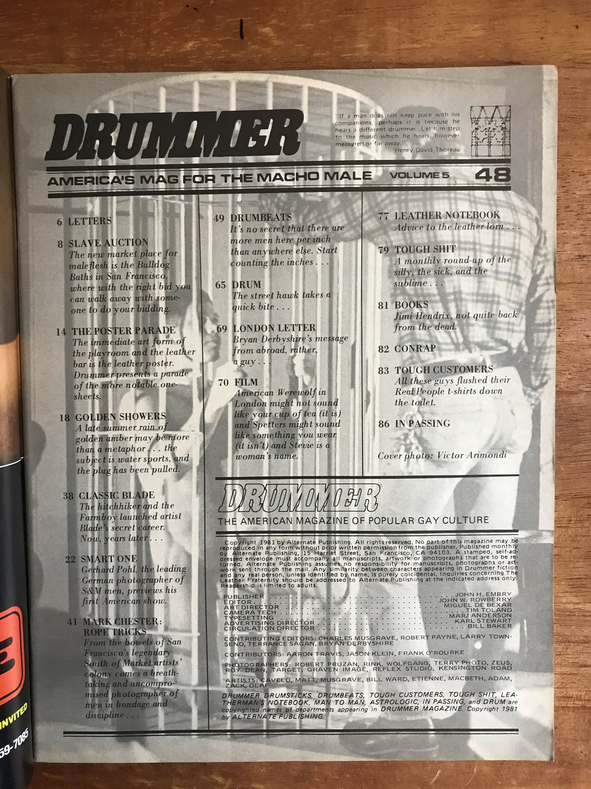 Drummer #48 Gay Men's Leather Magazine 1981 Macho Male Rope Tricks