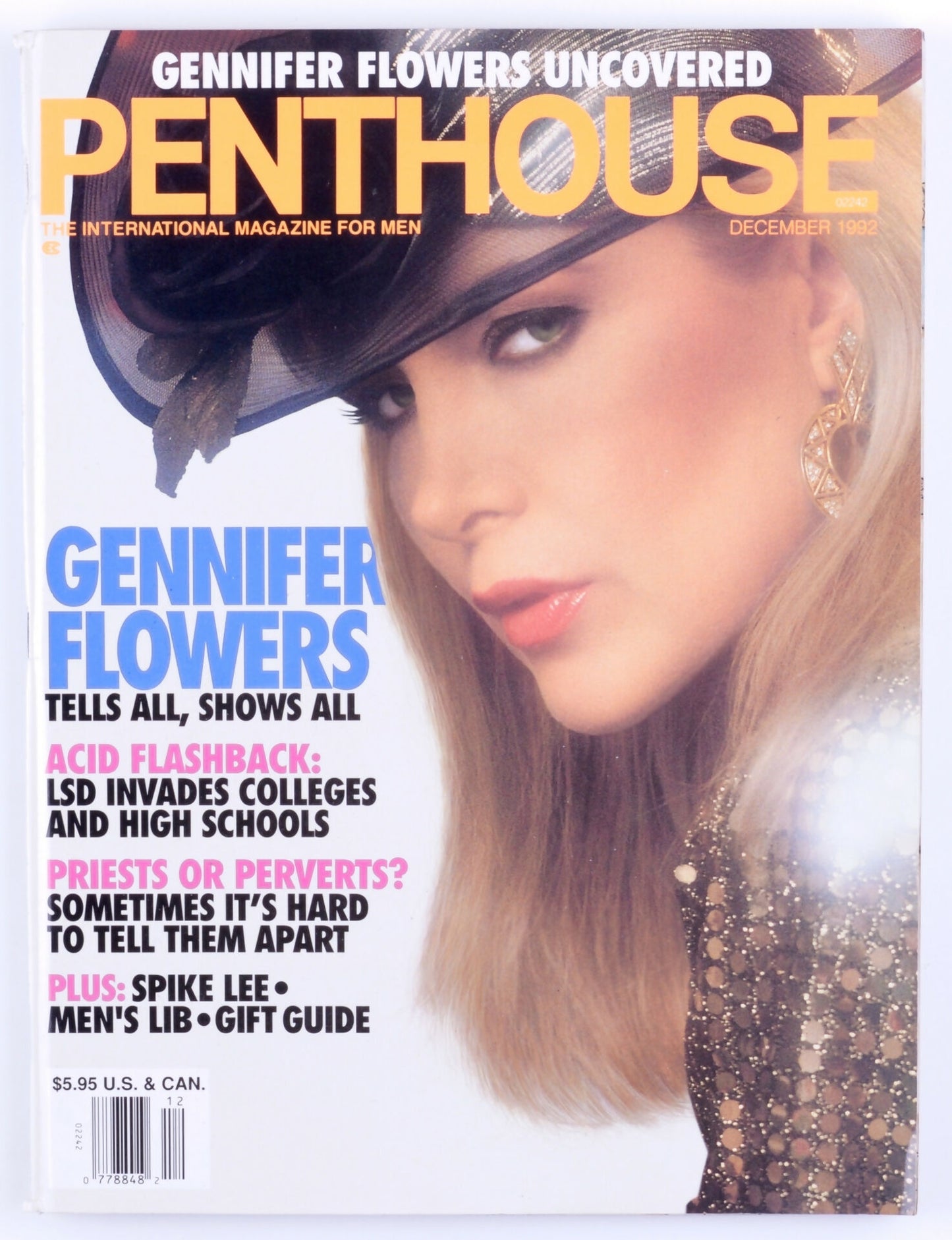 PENTHOUSE THE INTERNATIONAL MAGAZINE FOR MEN December 1992 Vol. 24 No. 4 Magazine - Gennifer Flowers, Anja Josefsen