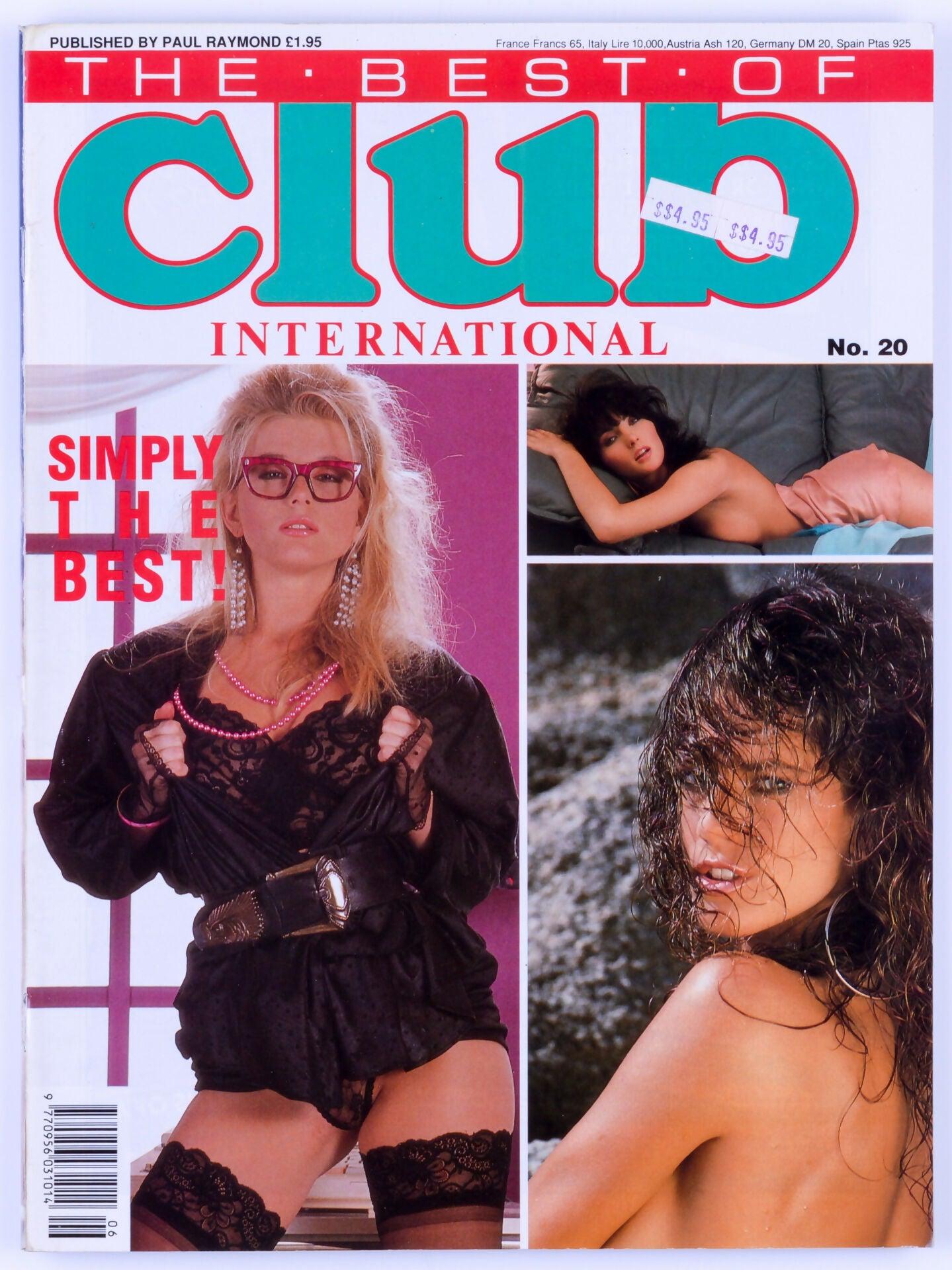 THE BEST OF Club INTERNATIONAL No. 20 1991 Vintage Softcore UK Magazine Paul Raymond Publications - Baywatch Babe Brandy Ledford, Racquel Darrian - XXX Marketplace