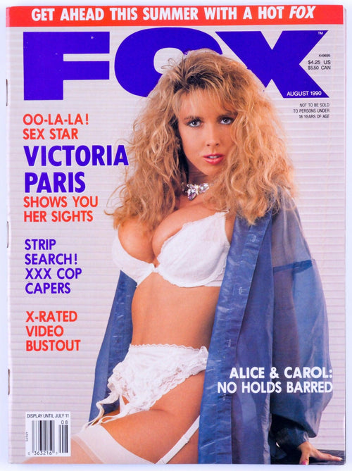 FOX Softcore Vintage Adult Magazine Vol. 4 No. 1 August 1990 - Victoria Paris *Fair*