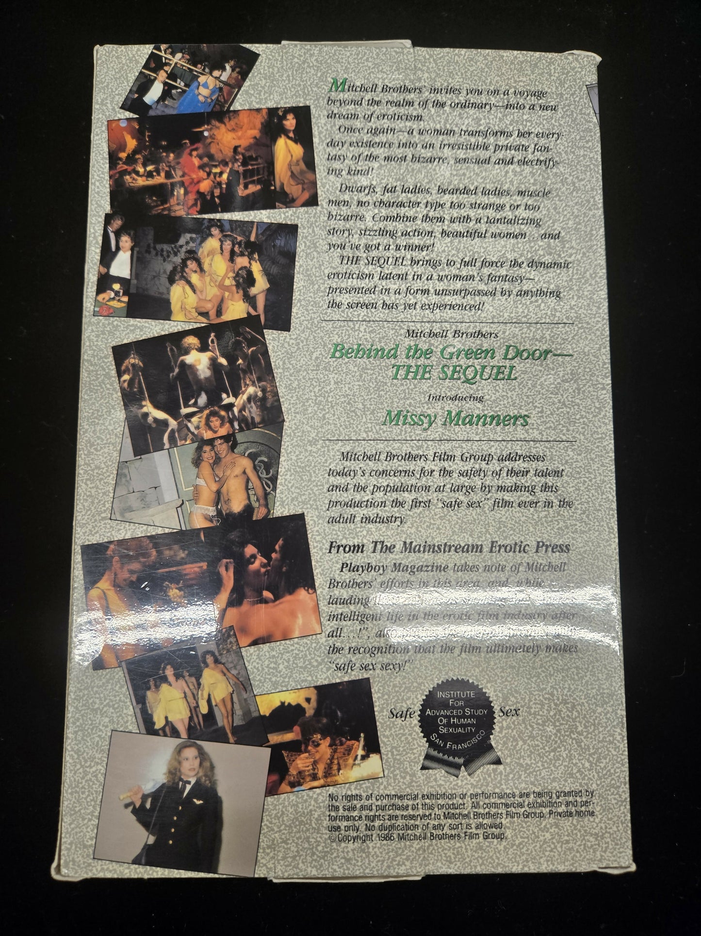 Mitchell Bros Behind The Green Door The Sequel VHS BETA
