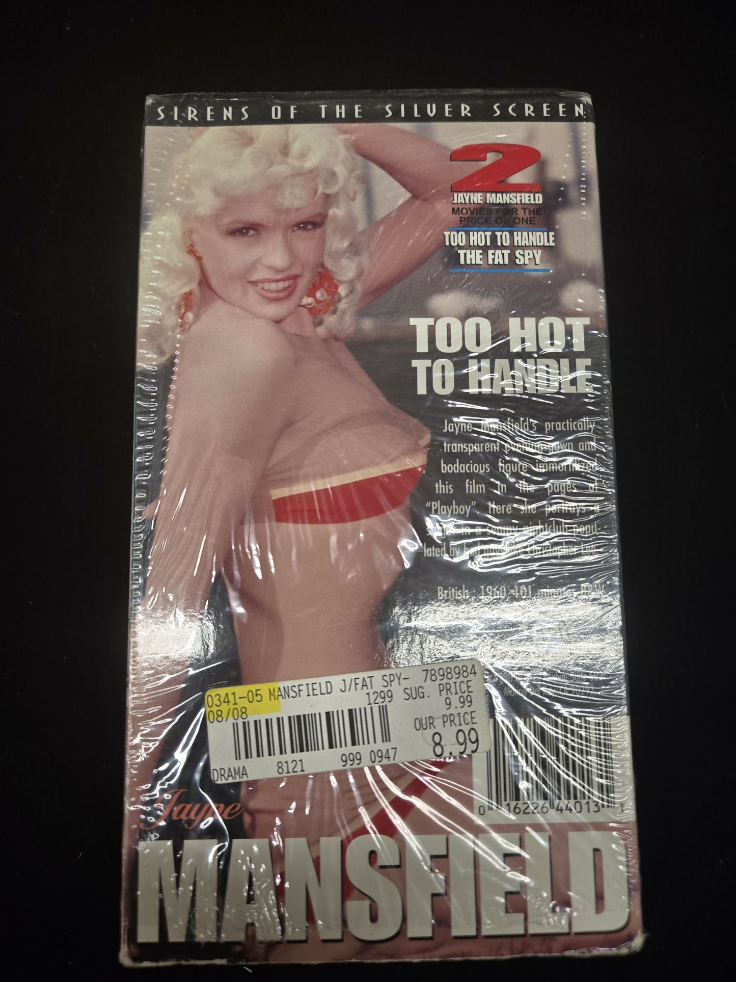 Jayne Mansfield Too Hot to Handle & The Fat Spy VHS