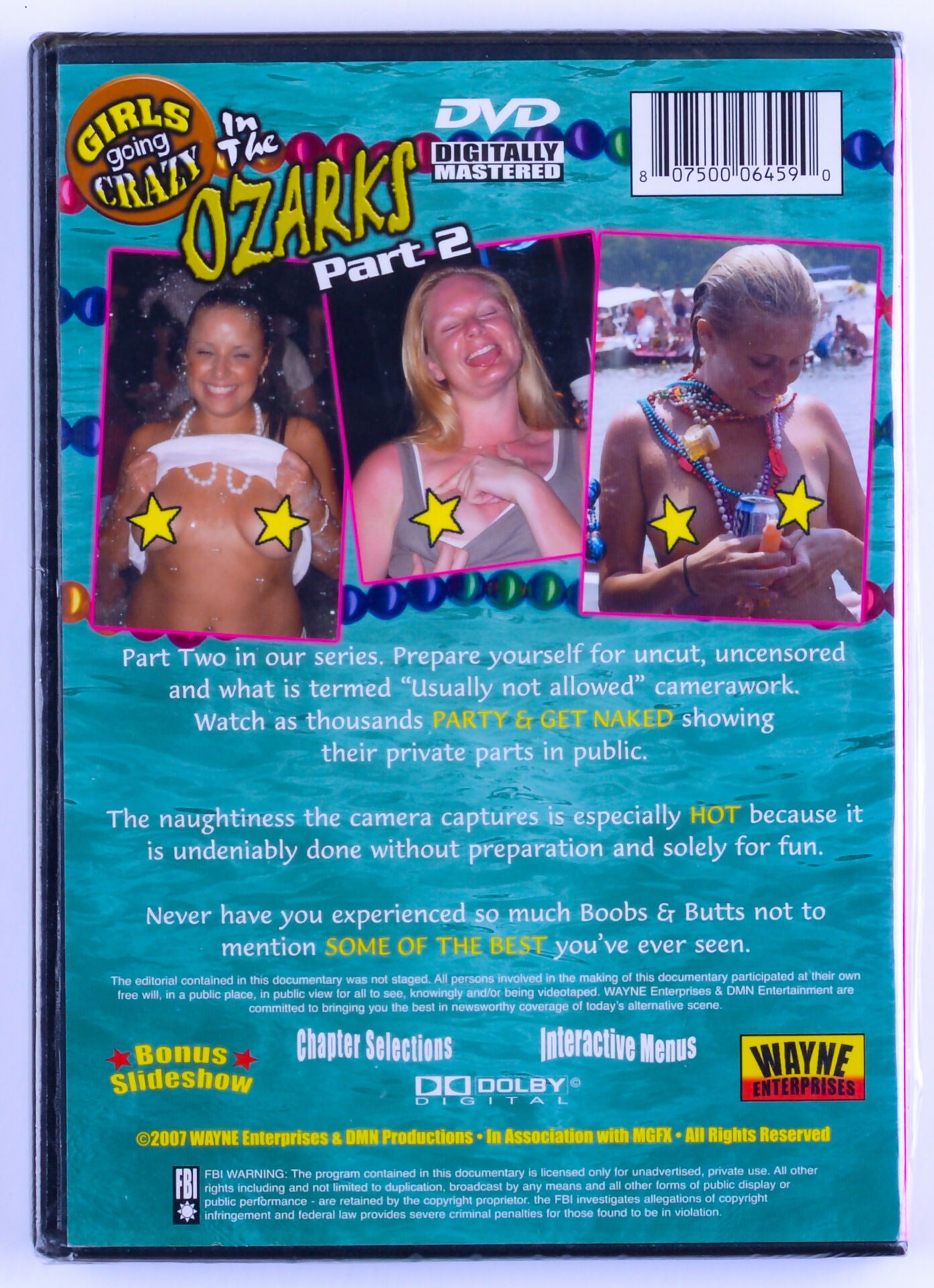 Girls Going Crazy In The Ozarks Part 2 Amateur Flashing DVD WAYNE Enterprises 2007