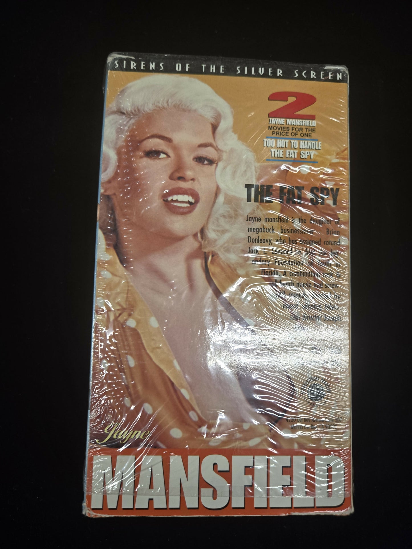 Jayne Mansfield Too Hot to Handle & The Fat Spy VHS