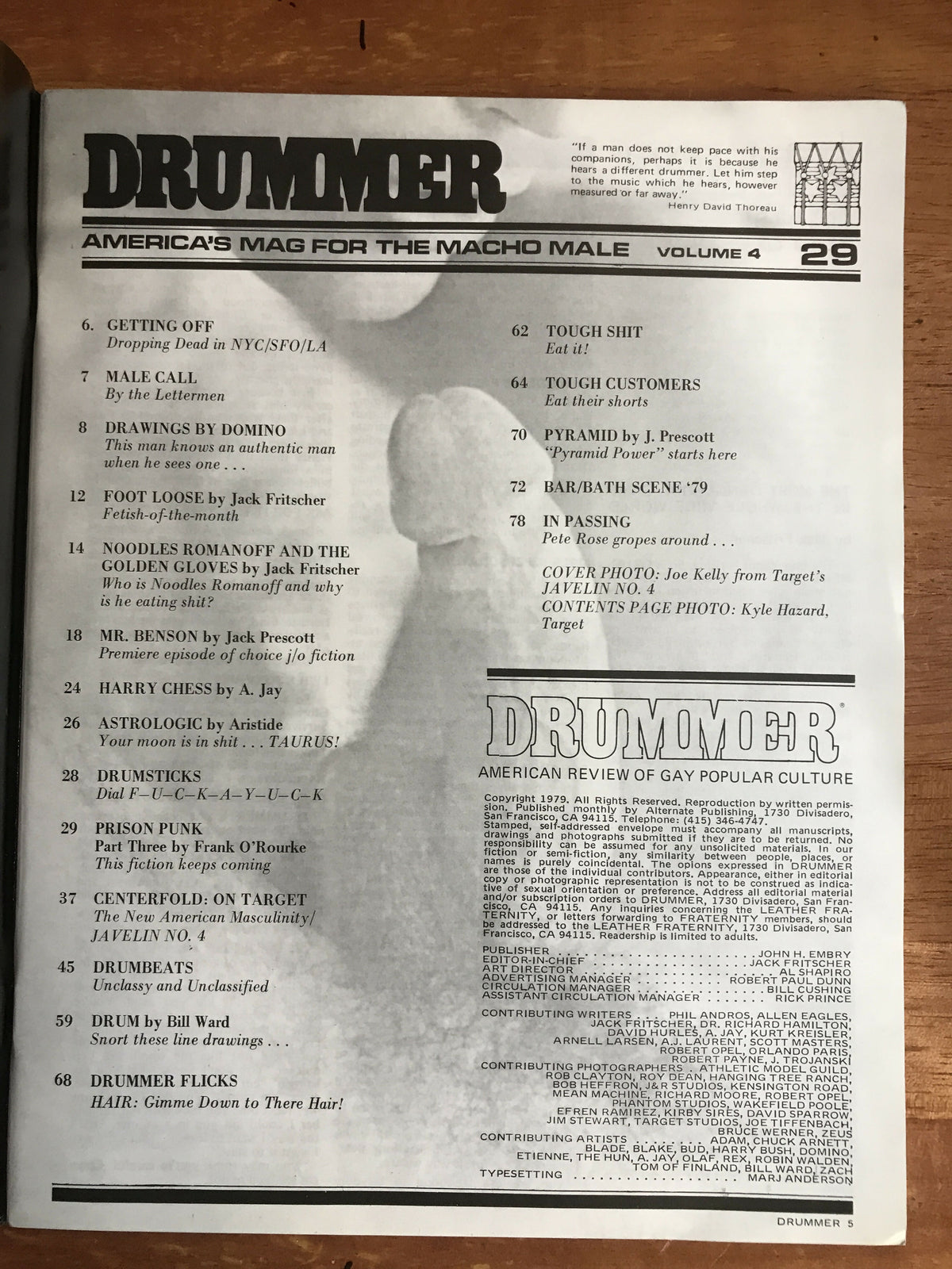 Drummer #29 Gay Men's Leather Magazine 1979 Domino Art Feet Fetish