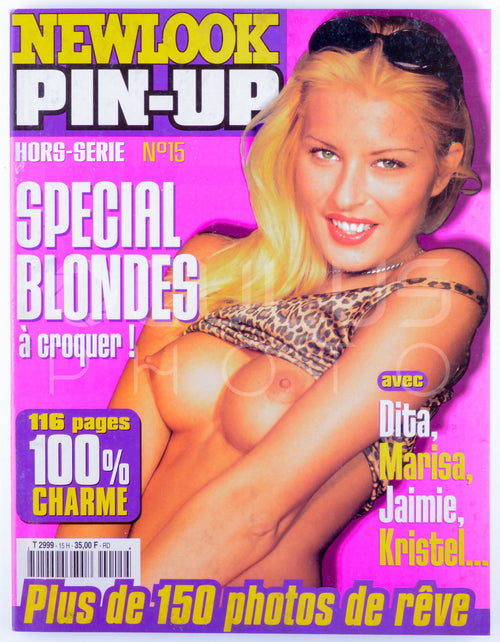 *Rare* NEWLOOK PIN-UP March 2000 Vol. 1 No. 15 Blondes Special French Vintage Softcore Adult Magazine