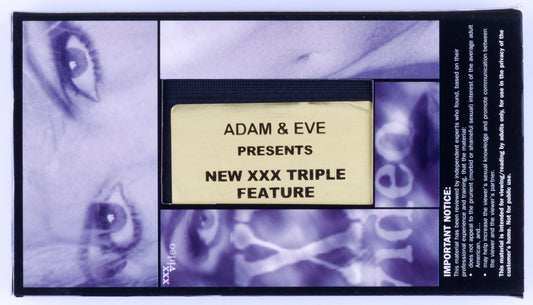 ADAM & EVE PRESENTS NEW XXX TRIPLE FEATURE VHS Tape Unknown Publication Date