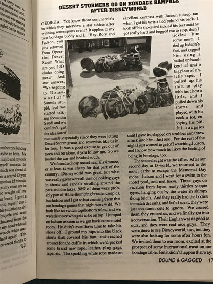 BOUND & GAGGED #24, 1991, Gay Men’s Bondage Guide Magazine Exc. Cond.