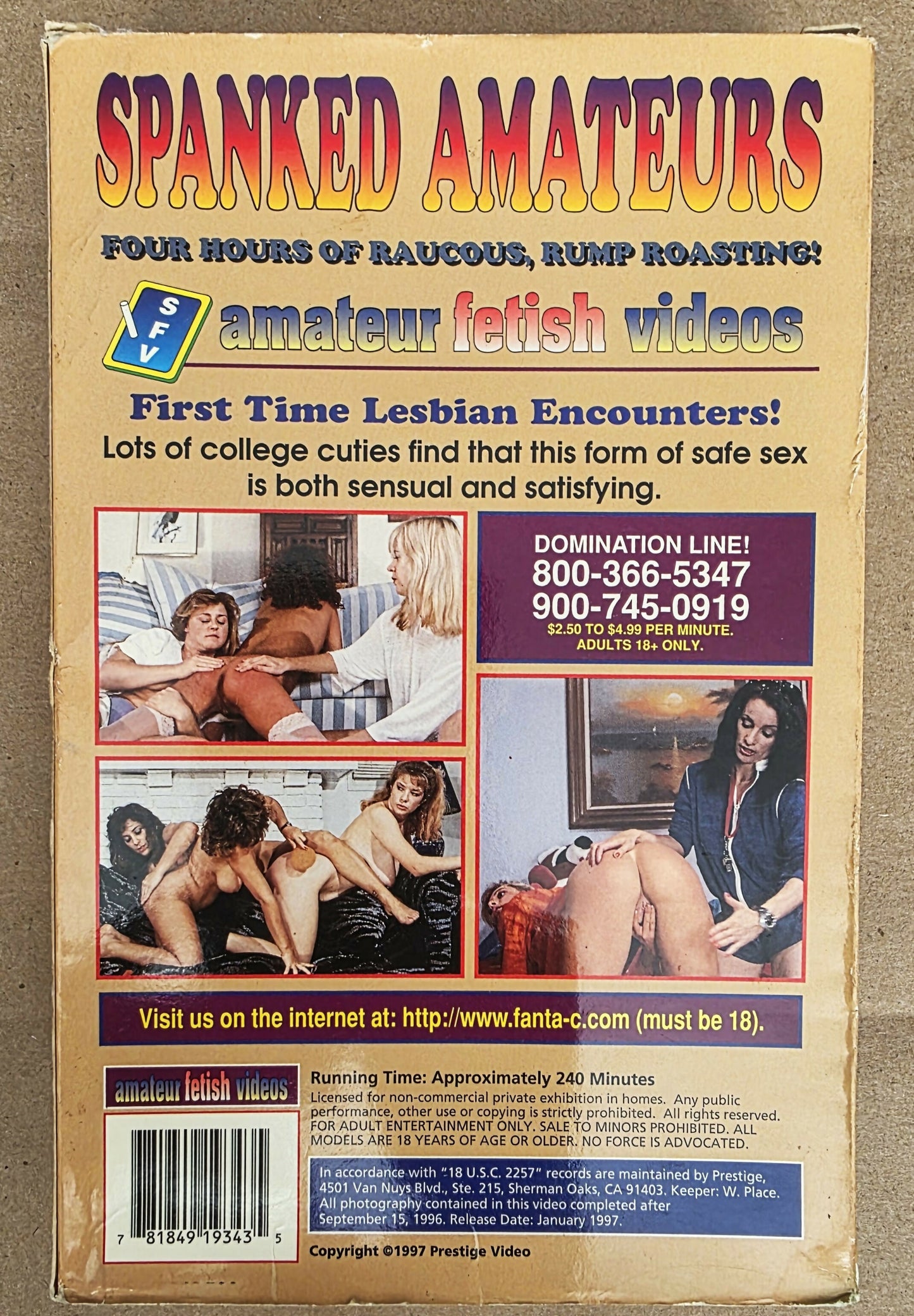 Spanked Amateurs - First Time Lesbian Encounters (1997) VHS